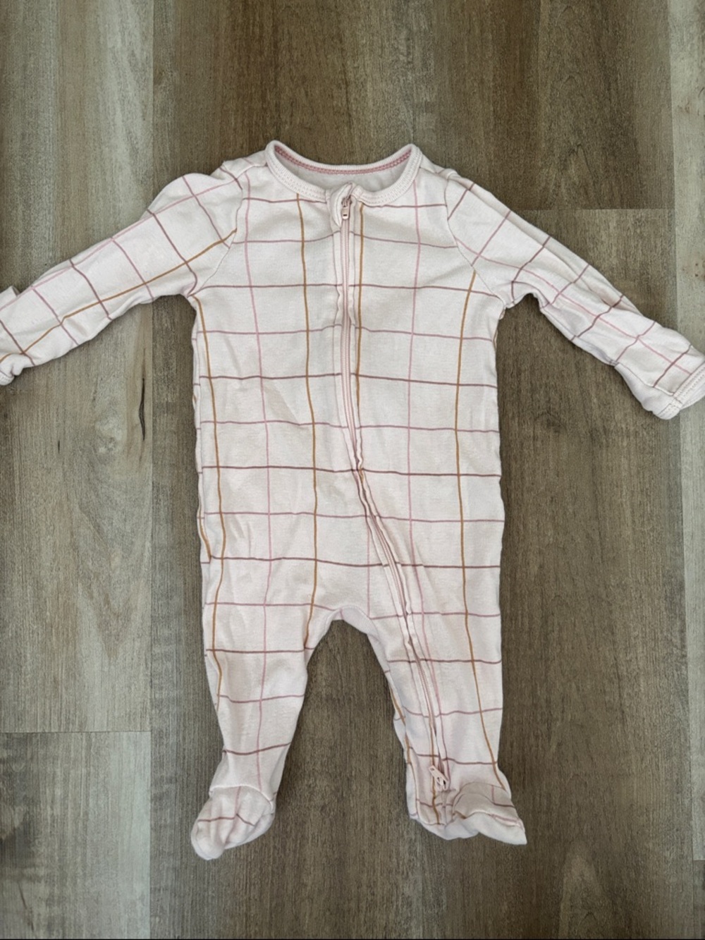 cloud island Pink Grid Footed One-Piece